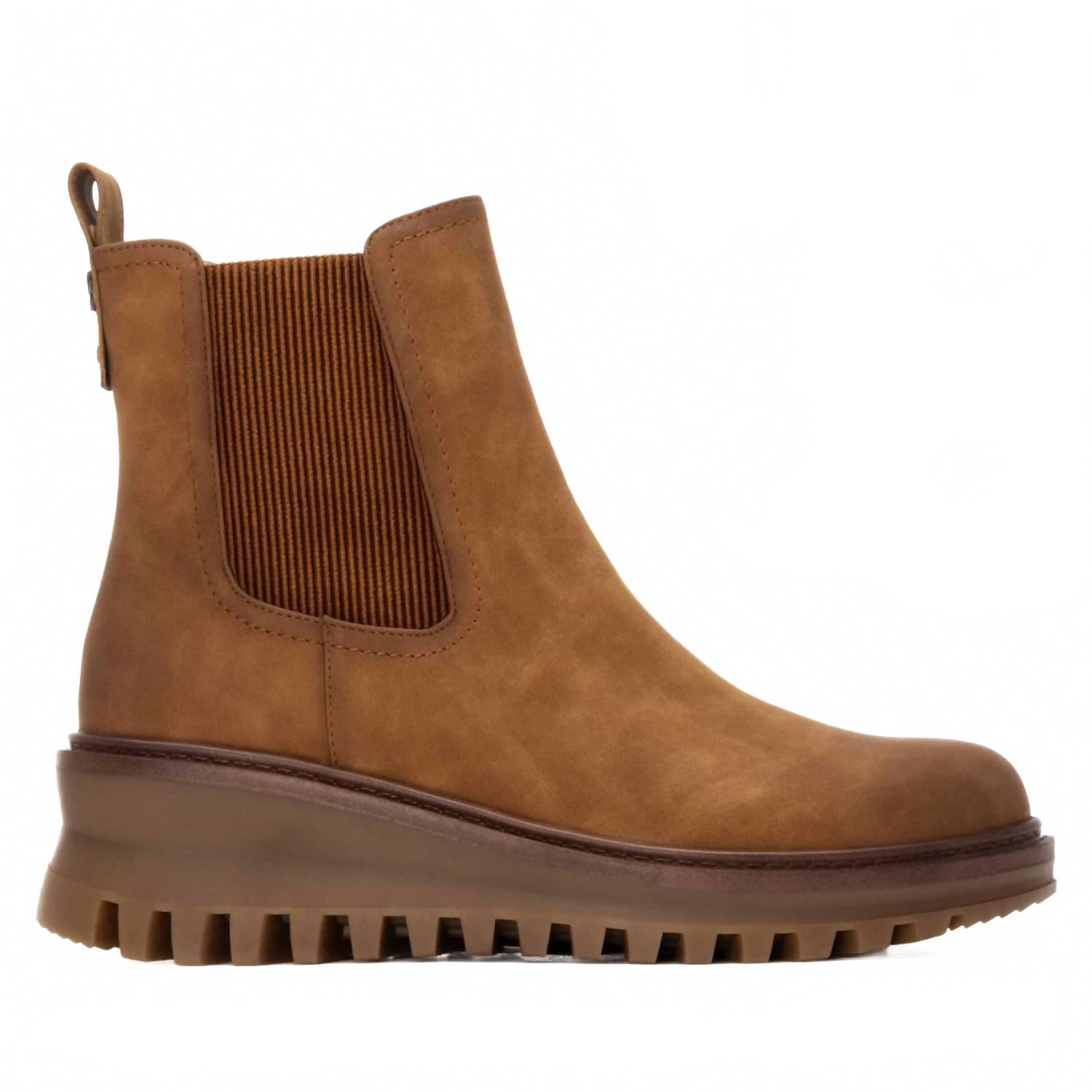 New Xti Women's Refresh Wedge Ankle Booties In Camel